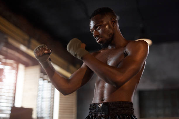 istock African boxer training in gym 1194627893
