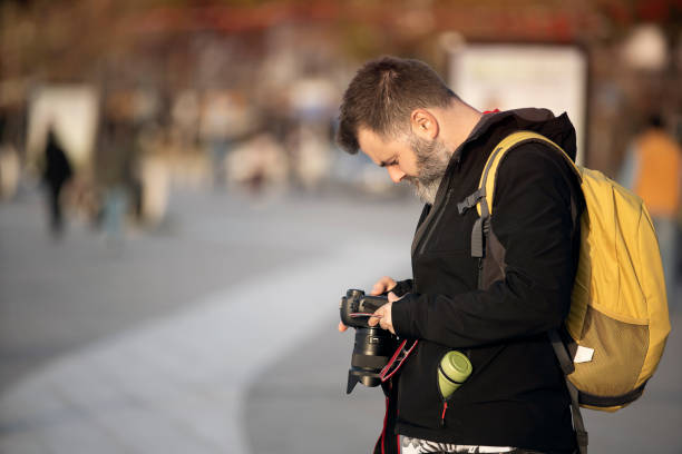 Photographer shooting outdoors