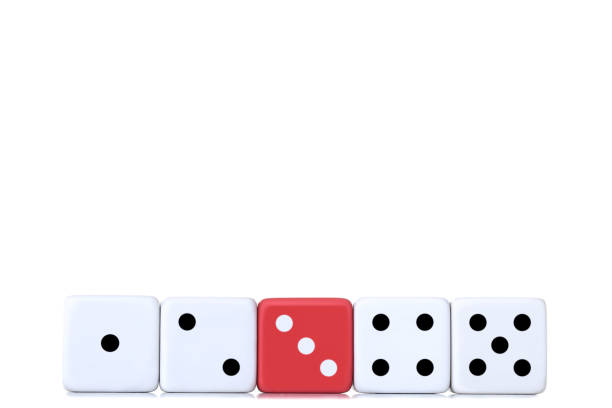 istock Leader concept. Red and white dices 1194629277