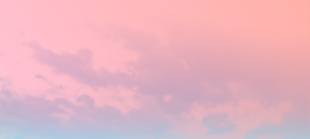 Vivid Colored Aesthetic Sky Background. Realistic Vector Pink Clouds