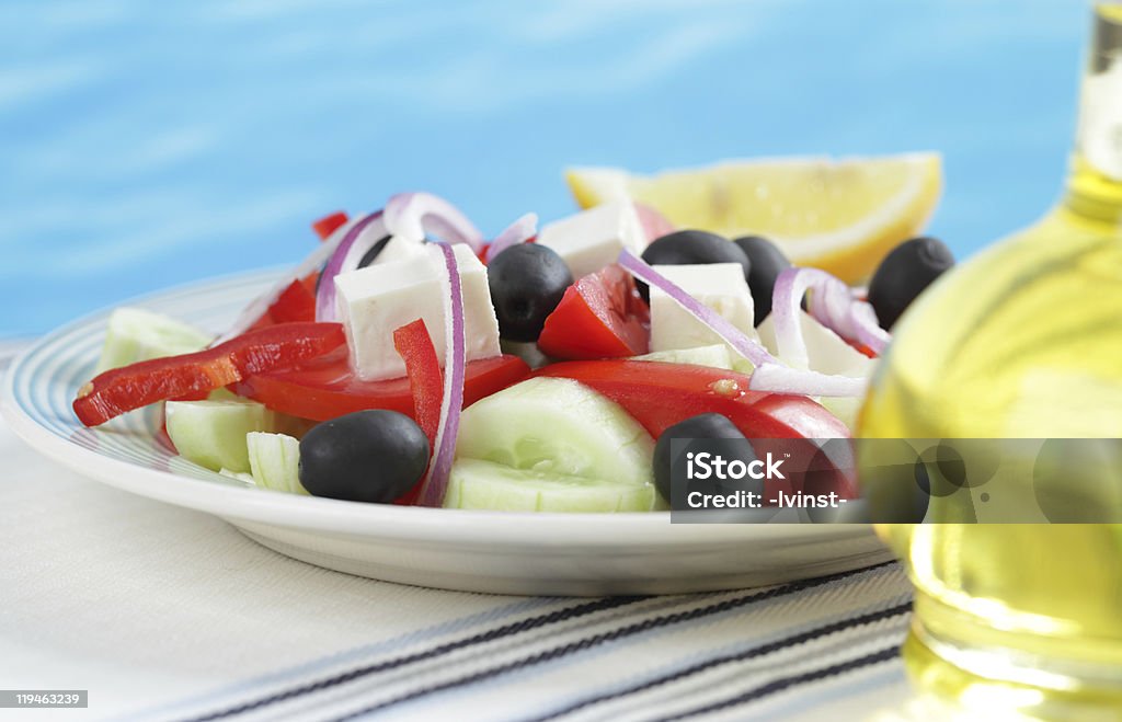 Griechischer Salat - Lizenzfrei Extreme Nahaufnahme Stock-Foto