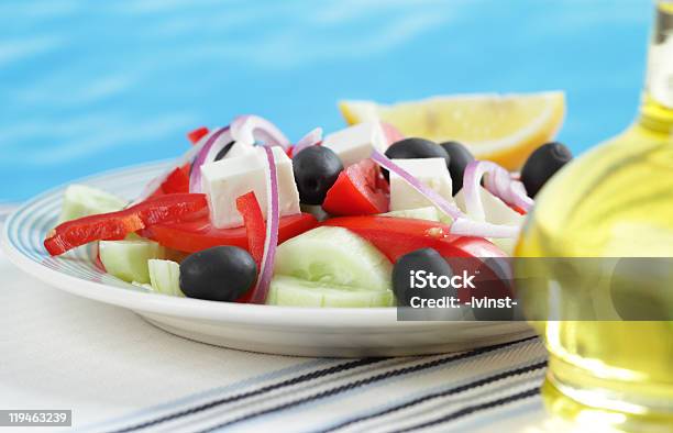 Griechischer Salat Stockfoto und mehr Bilder von Extreme Nahaufnahme - Extreme Nahaufnahme, Farbbild, Feta