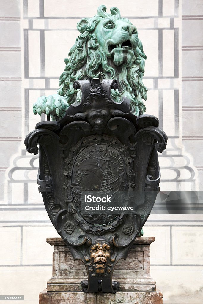 bronze lion at Residenz Munich  Architecture Stock Photo