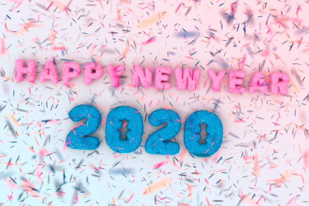 istock 2020 Numbers and colorful confetti 1194638051