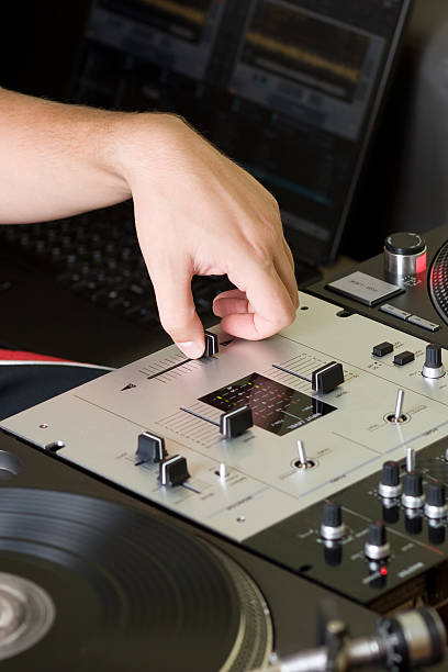 istock Hand of a dj adjusting the crossfader 119463837
