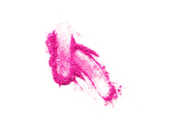 istock Multicolored crushed eyeshadows with brush isolated on white background. 1194641857
