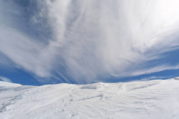 neige, ciel et nuages - frozen ice sky sun photos et images de collection