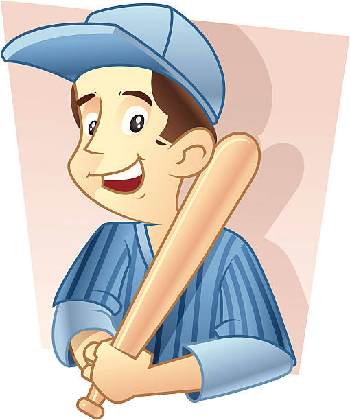 baseball-spieler - color image batting illustration technique adult stock-grafiken, -clipart, -cartoons und -symbole