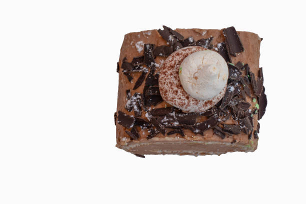 istock Individual decorated Christmas chocolate log 1194646331