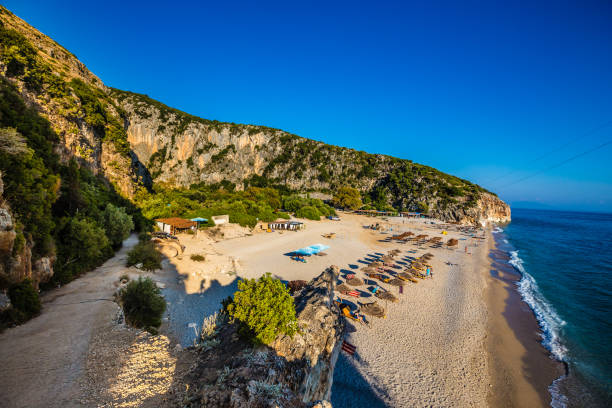 Gjipe Beach - Himare, Albania stock photo