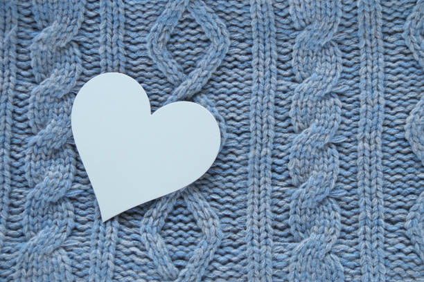 istock background of Knitting and heart 1194655194