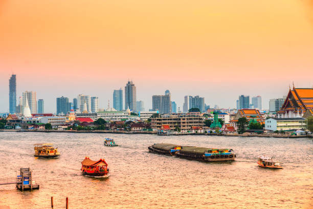 istock Bangkok skyline and Chao Praya River, Thailand 1194658761