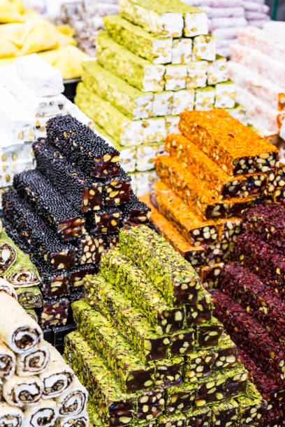 istock Background sweets baklava turkish delight nuts 1194659684