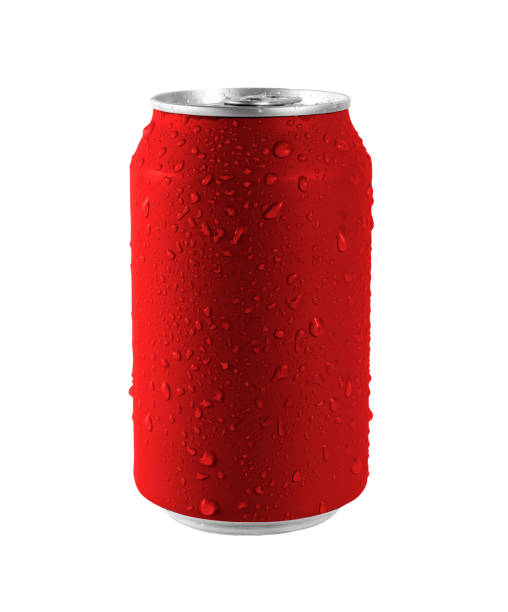 istock Aluminum red can on a white background, Water drop on can. File contains with clipping path so easy to work. 1194661249