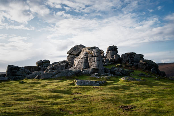 Bonehill Rocks Bonehill Rocks, Dartmoor outcrop stock pictures, royalty-free photos & images