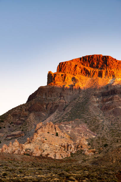 istock Vertical View of Dramatic Landscape with Steep Cliffs from Canadas del Teide, Parque nasional del Teide, Tenerife, Canary Islands, Spain - stock photo 1194662594