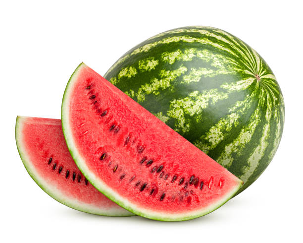 istock watermelon isolated on white background, clipping path, full depth of field 1194662622