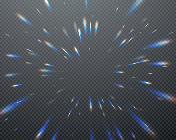 Holographic transparent reflections flare isolated on transparent dark background. Vector illustration Holographic transparent reflections flare isolated on transparent dark background. Vector illustration EPS10 sun sparkle stock illustrations