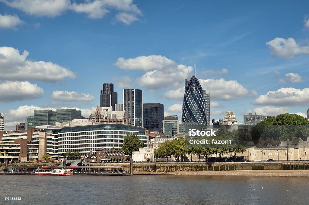 City of London skyline with the Tower of London  London - England Stock Photo