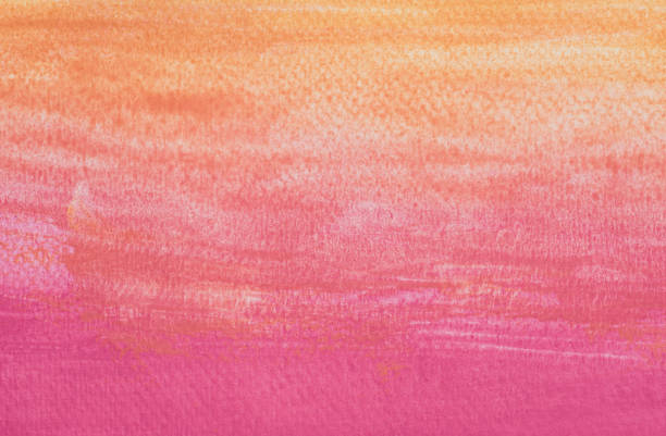 istock art painting pink with orange colour on white background 1194663972