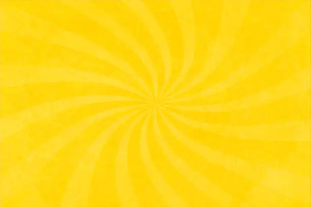Vector illustration of Bright yellow coloured twisted shaped sunburst pattern backgrounds