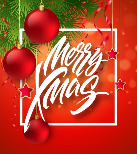 istock Red and Golden Christmas decoration. Vector illustration 1194665766