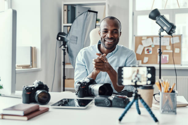 istock Charming young African man in shirt 1194667051