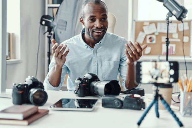 istock Charming young African man in shirt 1194667068