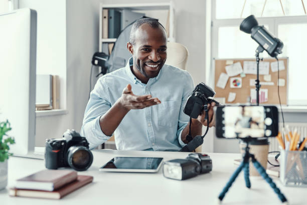 istock Charming young African man in shirt 1194667092