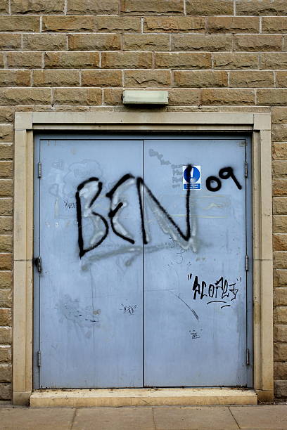 istock Vandalised Steel Doors 119466745