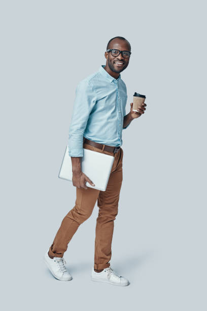 istock Full length of confident young African man 1194667637