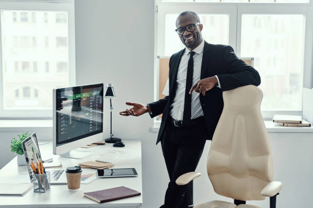 istock Concentrated young African man in formalwear 1194667693