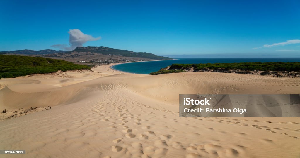 Sand dune of Bolonia beach, province Cadiz, Andalucia Cádiz Stock Photo