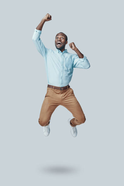 istock Playful young African man 1194668133