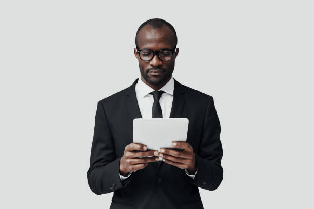 istock Concentrated young African man in formalwear 1194668221