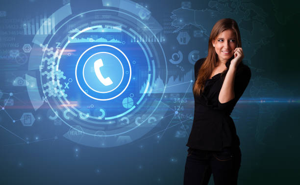 istock Person talking on the phone with calling concept 1194668438