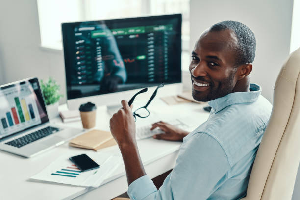 istock Handsome young African man in shirt 1194668446