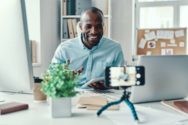 istock Handsome young African man in shirt 1194668456