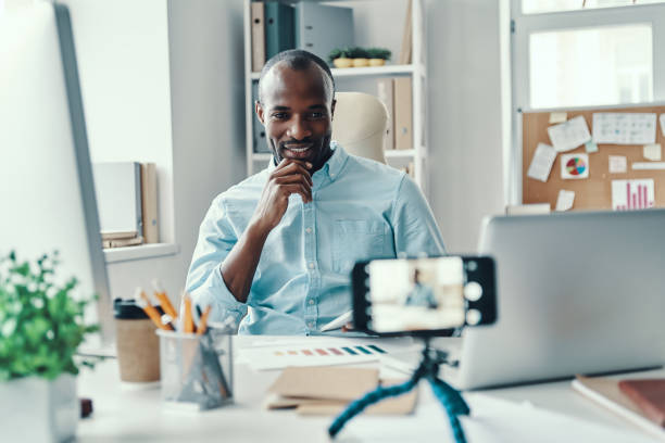 istock Handsome young African man in shirt 1194668517