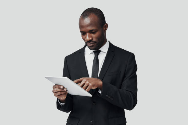 istock Concentrated young African man in formalwear 1194669345