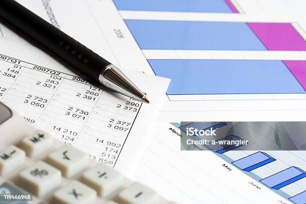 Stock Market Reports Stock Photo - Download Image Now - Analyzing, Business, Calculator