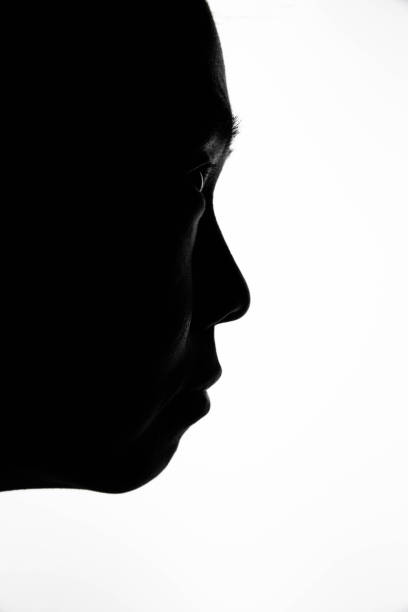 istock Girl side face profile Silhouette 1194671011
