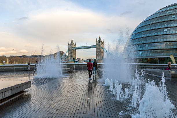 Tower Bridge London London, United Kingdom - Dec 11, 2019: Tower Bridge and City Hall at Southwark in London, UK. tower bridge london england bridge europe stock pictures, royalty-free photos & images