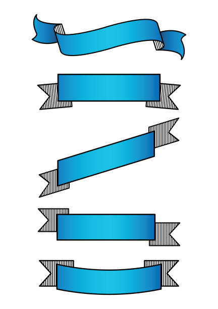 istock set of blue ribbon banner icon 1194671738
