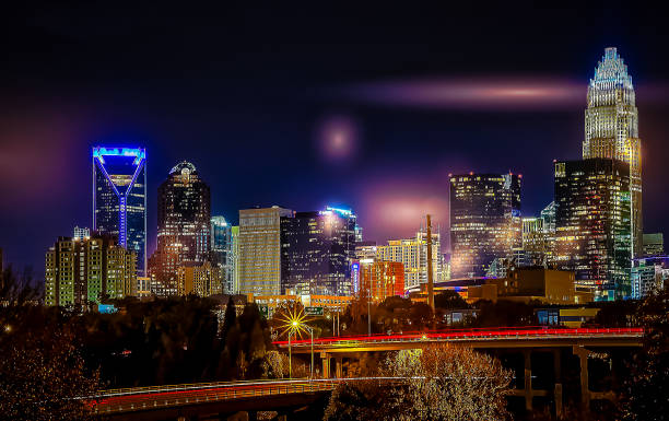 istock Charlotte, North Carolina night skyline 1194672497