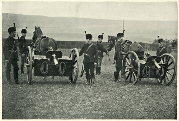 istock Victorian British army, Machine gun detachment, 19th Century 1194674414