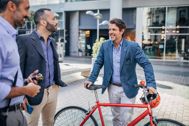 istock Three businessmen outdoors 1194675389
