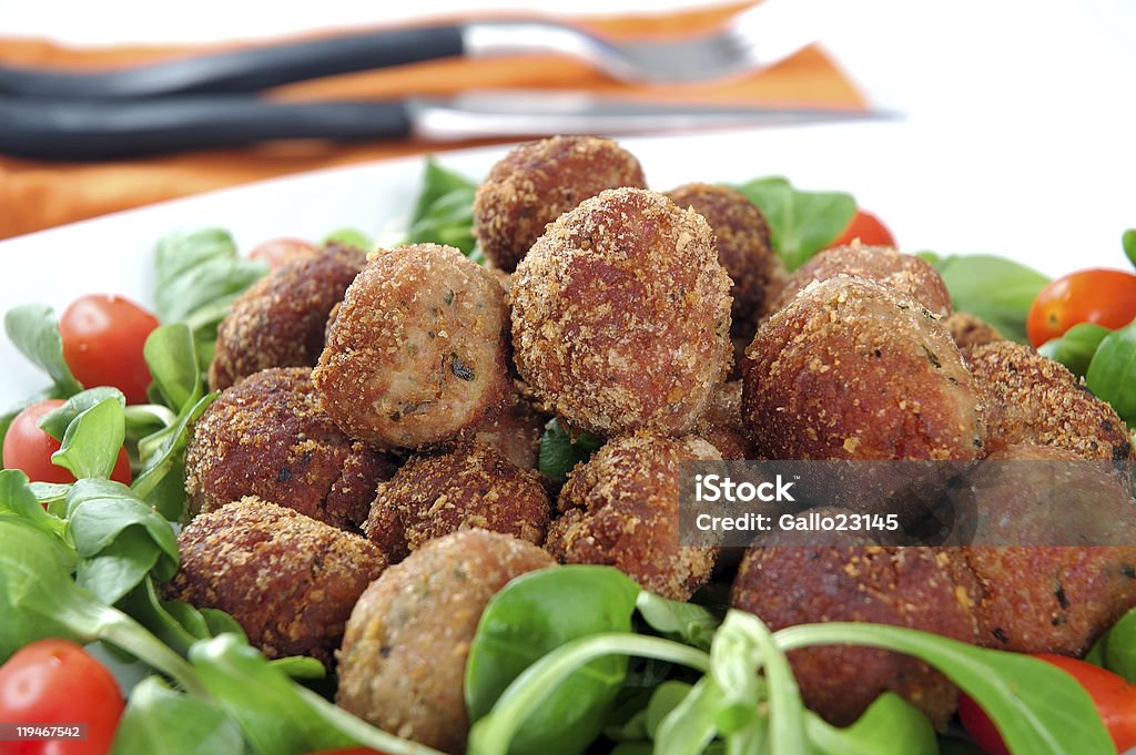 Meatballs with fresh vegetables  Appetizer Stock Photo