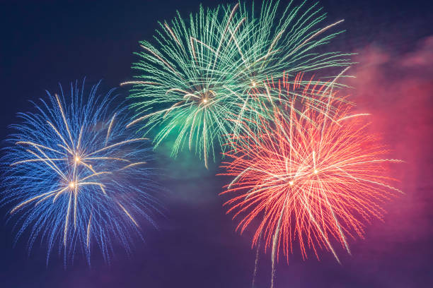 istock Multi-colored fireworks. Fireworks. incredible fireworks in the sky. 1194675542