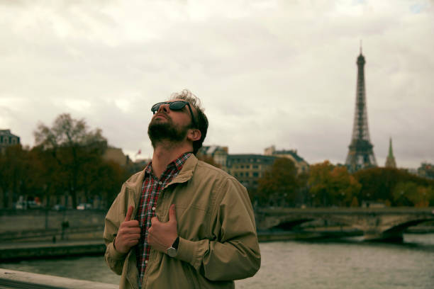 istock Handsome man enjoying in Paris. 1194676751